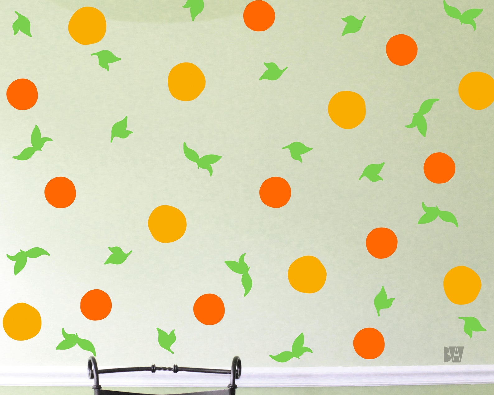 Orange Fruits Wall Decals. Wall Decor. Citrus Decals. Vinyl Etsy