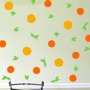 Orange Fruits Wall Decals. Wall Decor. Citrus Decals. Vinyl Decals. Kitchen wall decal. Wall sticker. Home decor decals.
