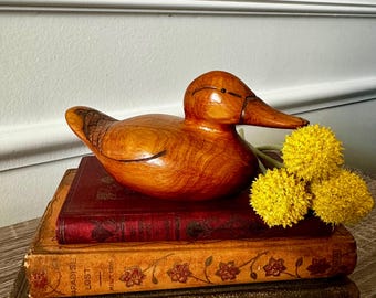 Hand Carved Wooden Duck- Duck Decor