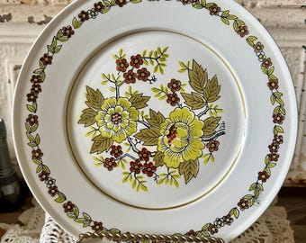 Vintage Mikasa Provencal Greenville Floral Dinner Plates Set of 4