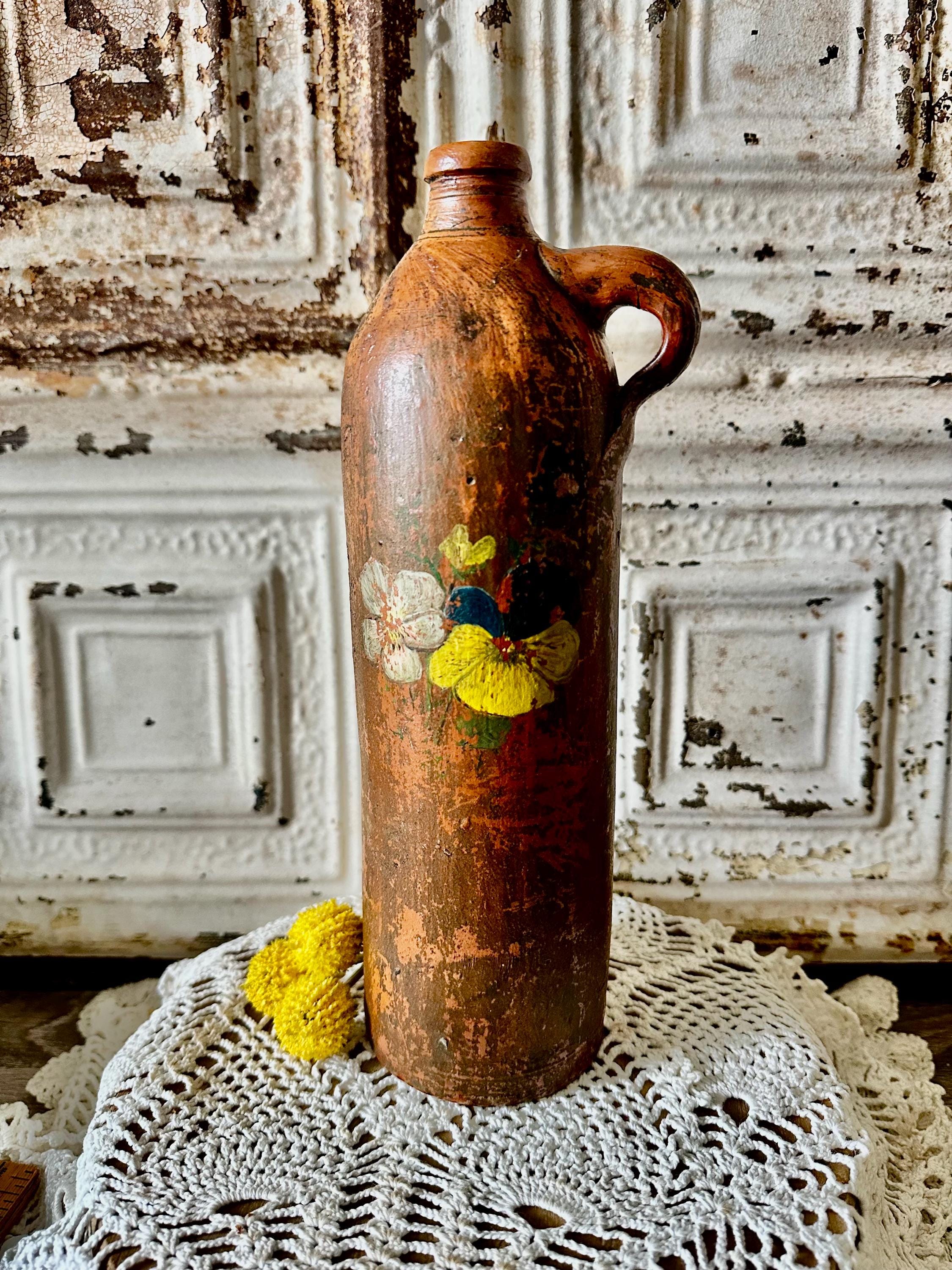 Antique German Pottery Bottle - Etsy