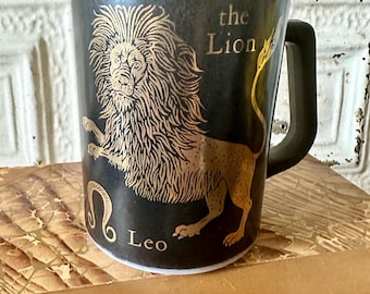 Vintage Fire King Leo Zodiac Horoscope Coffee Mug