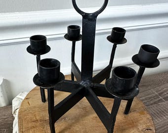 Brutalist Candle Holder Van Keppel Green Wrought Iron Candle Holder Midcentury Style Decor-Castle Core Decor