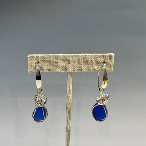 Cobalt Sea Glass Earrings