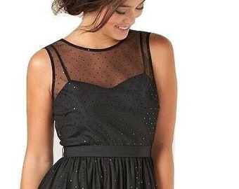 Lc Lauren Conrad Disney's Black Snow White Chiffon Tulle Dress