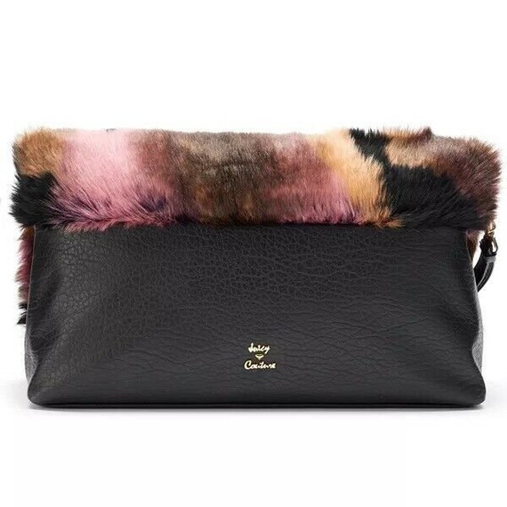 Juicy Couture Multi colored Faux fur Clutch Bag Etsy Ireland