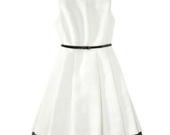 Jason Wu For Target Cream Fit And Flare Tulle Dress W/ Pockets + Belt Womens