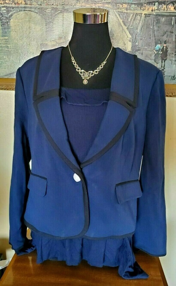 Juicy Couture Los Angeles Ponte Navy/Blue Blazer -