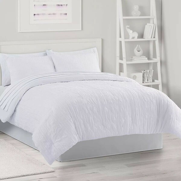 8 Pc Queen The Big One Bright White Comforter Bedding Set W Sheets