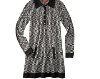 Womens Missoni For Target Gray Space-Dye Sweater Shirt Dress W Pockets Xs