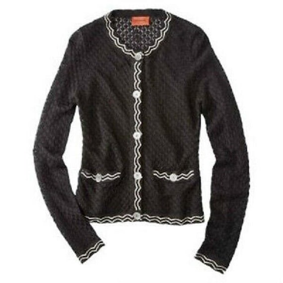 Missoni for Target Black Textured Knit Cardigan Sweater Jacket Womens -   Canada