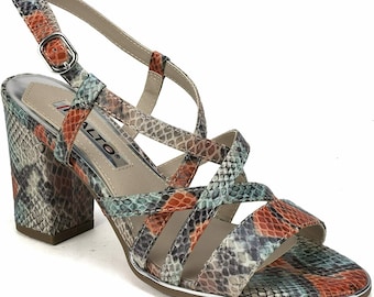 Rialto Weng Exotic Python Print Dress Sandals - Us 6.5