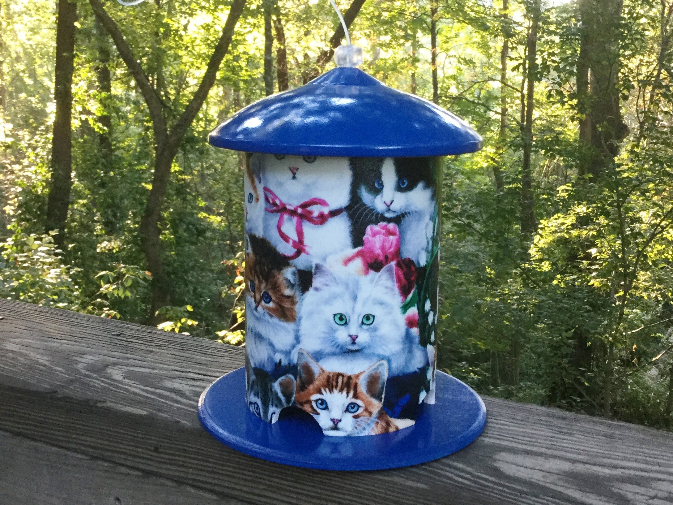 Cats and Kittens Custom Bird Feeder in PVC by Bird Feeder Guy. Etsy