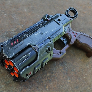 Custom, Modded & Painted Foam Dart Blaster. Great for Cosplay or Nerf Wars! Rebel Moon, Fall Out, Dystopian Styled.  Great Gift Idea!