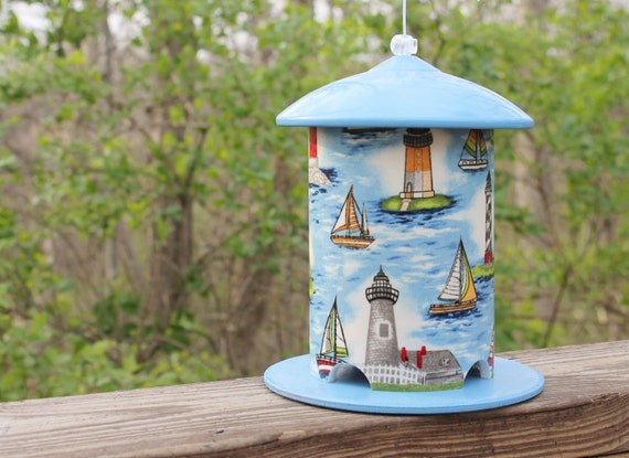 Custom Pvc Lighthouse Bird Feeder By Bfg Coastal Living Etsy