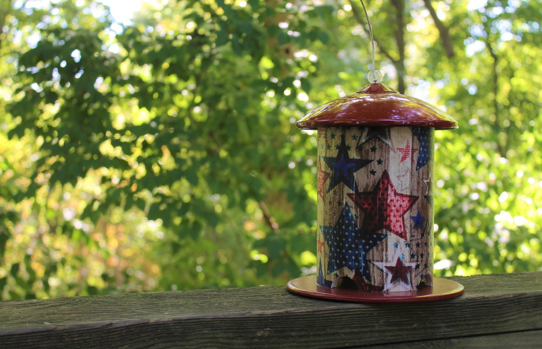 The Patriot in Red PVC Bird Feeder by Bird Feeder Guy. Etsy