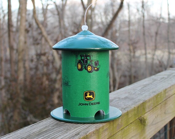 John Deere Wrapped Custom Pvc Bird Feeder By Bfg Great Gift Etsy