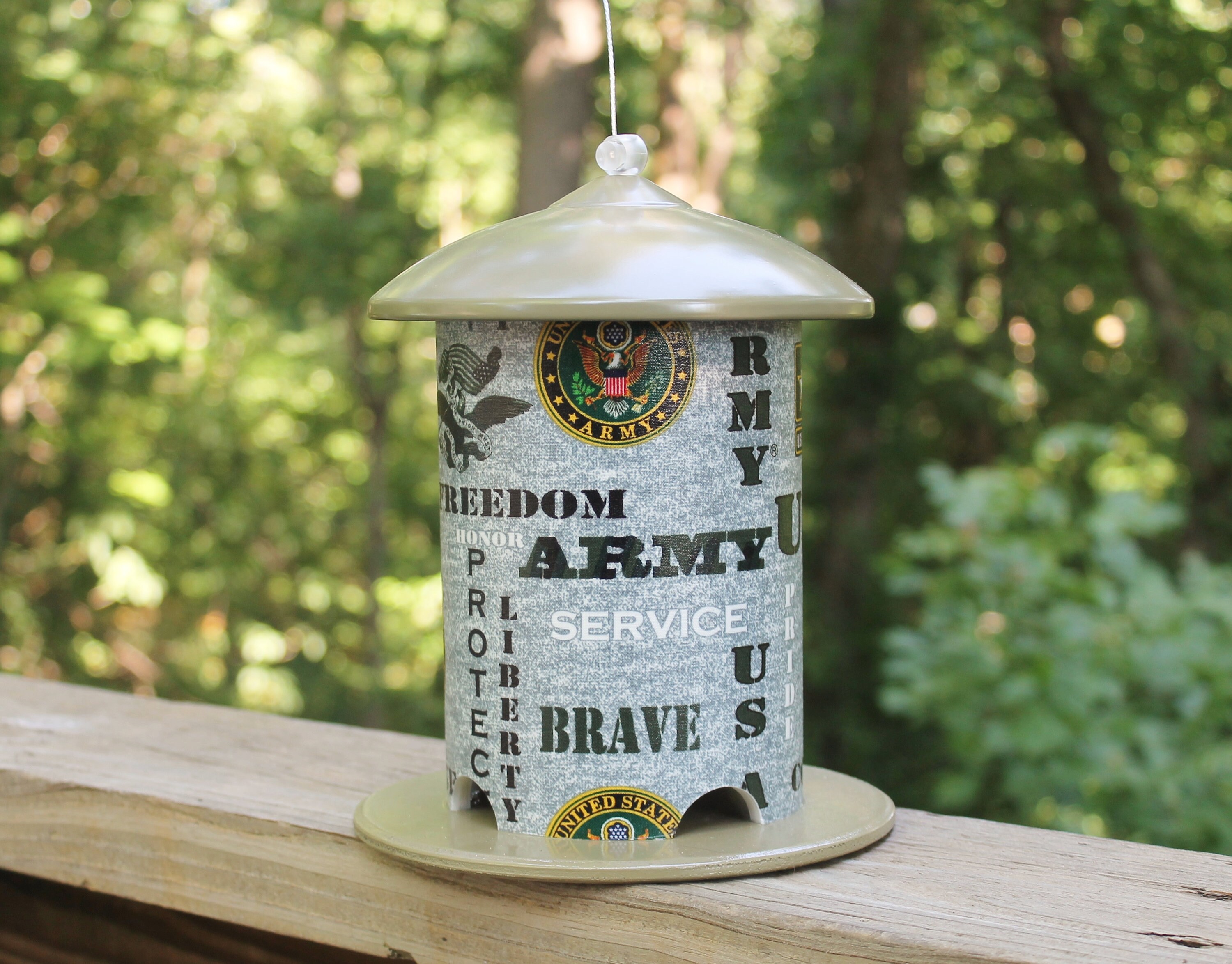 US Army in OD Green Custom Bird Feeder by BFG. Great Gift Idea Etsy