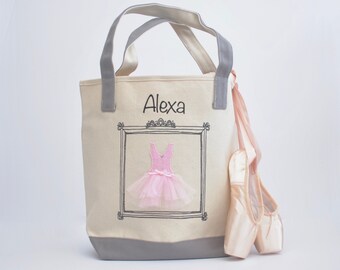 Medium Ballerina Tote, Tutu Ballet Bag, Flower Girl Gifts, Personalized Gifts, Tutu Bag, Ballet Bag, Dance Bag, Personalized Girls Dance Bag
