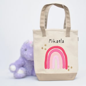 Rainbow Tote|Personalized Tote |Rainbow Nursery |Rainbow baby shower gift |Kids Library bag