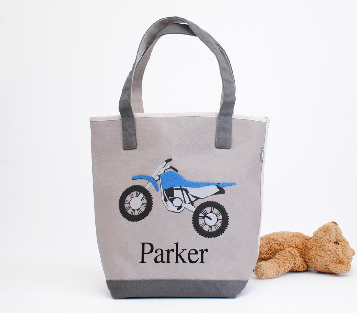 Dirt Bike Tote Personalized Tote Bag kids Tote Bagboys Etsy
