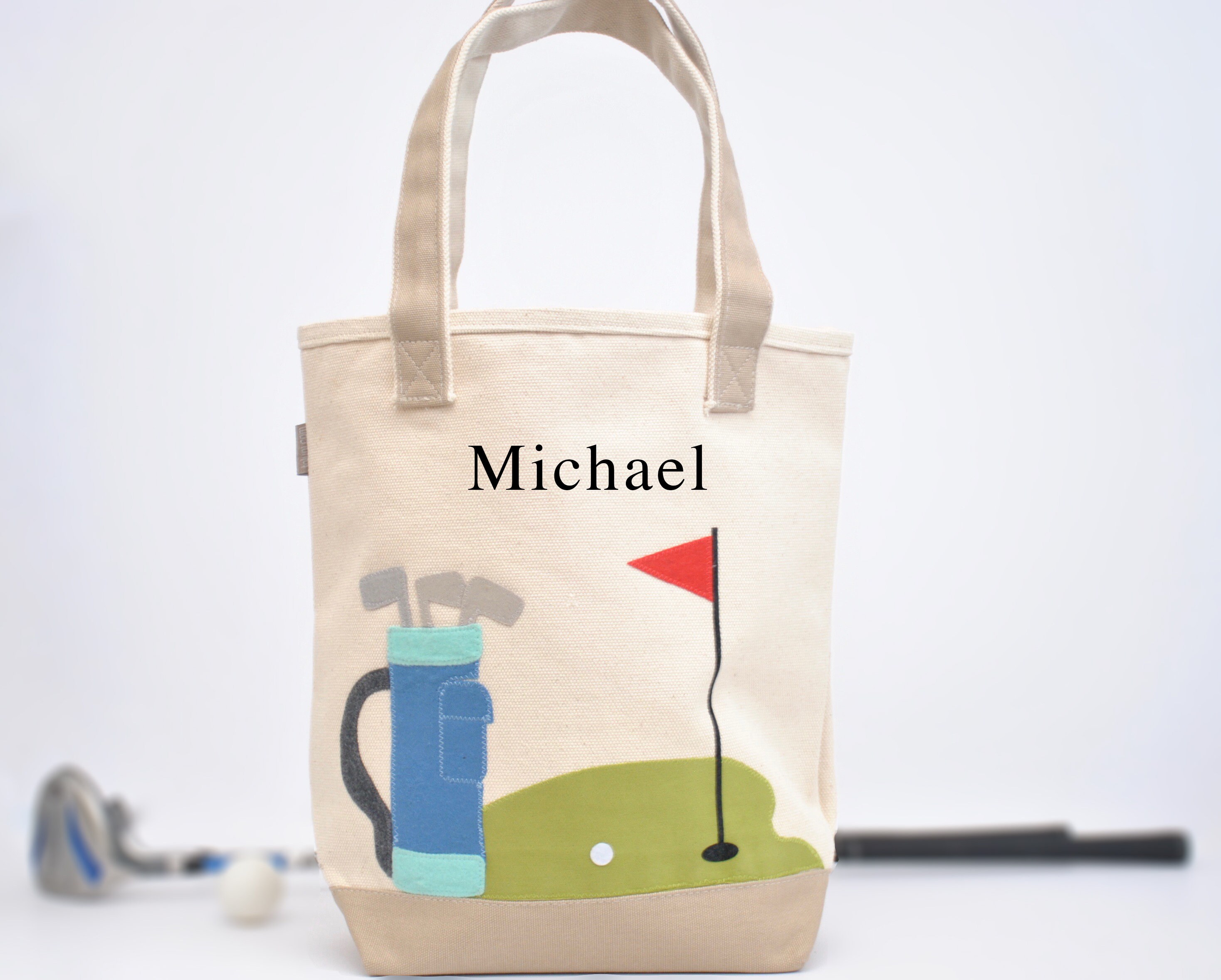 Small Canvas Golf Tote - Etsy Small Canvas Golf Tote - Etsy