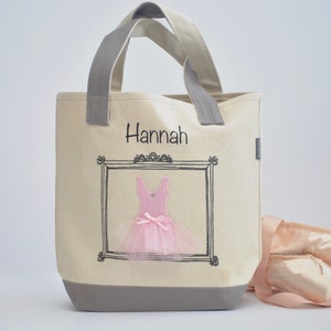 Small Ballerina Tote, Tutu Ballet Bag, Flower Girl Gifts, Personalized Gifts, Tutu Bag, Ballet Bag, Dance Bag, Personalized Girls Dance Bag image 1