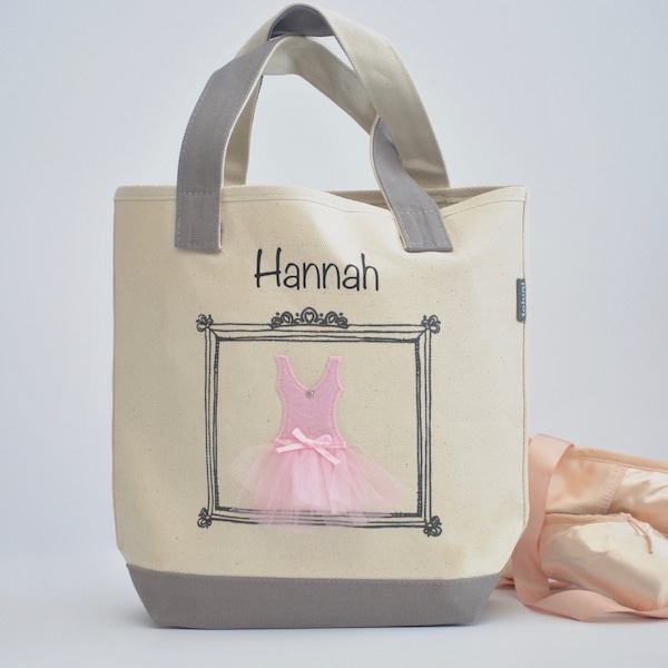 Small Ballerina Tote, Tutu Ballet Bag, Flower Girl Gifts, Personalized Gifts, Tutu Bag, Ballet Bag, Dance Bag, Personalized Girls Dance Bag