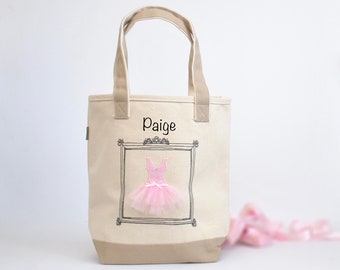 Medium Ballerina Tote, Tutu Ballet Bag, Flower Girl Gifts, Personalized Gifts, Tutu Bag, Ballet Bag, Dance Bag, Personalized Girls Dance Bag