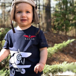 Airplane Birthday T-Shirt, Airplane Birthday, Airplane party, Airplane invite, Toddler Biplane Birthday Shirt, Airplane theme