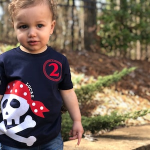 Pirate Birthday Appliqué Shirt, pirate party, pirate birthday, pirate invite, Boys Tee Skull and Crossbones, Pirate shirt
