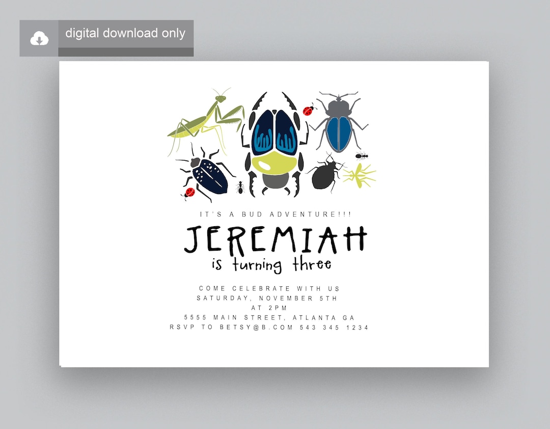 Bugs Birthday Party Invitation (digital File) - Etsy