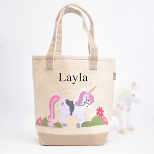 Sac fourre-tout licorne | Cartable en poney pour fille | Sac fourre-tout pour enfants | Cartable de bibliothèque | Cadeau de Pâques | Fête de la Licorne | Kit grande soeur| Fourre-tout préscolaire
