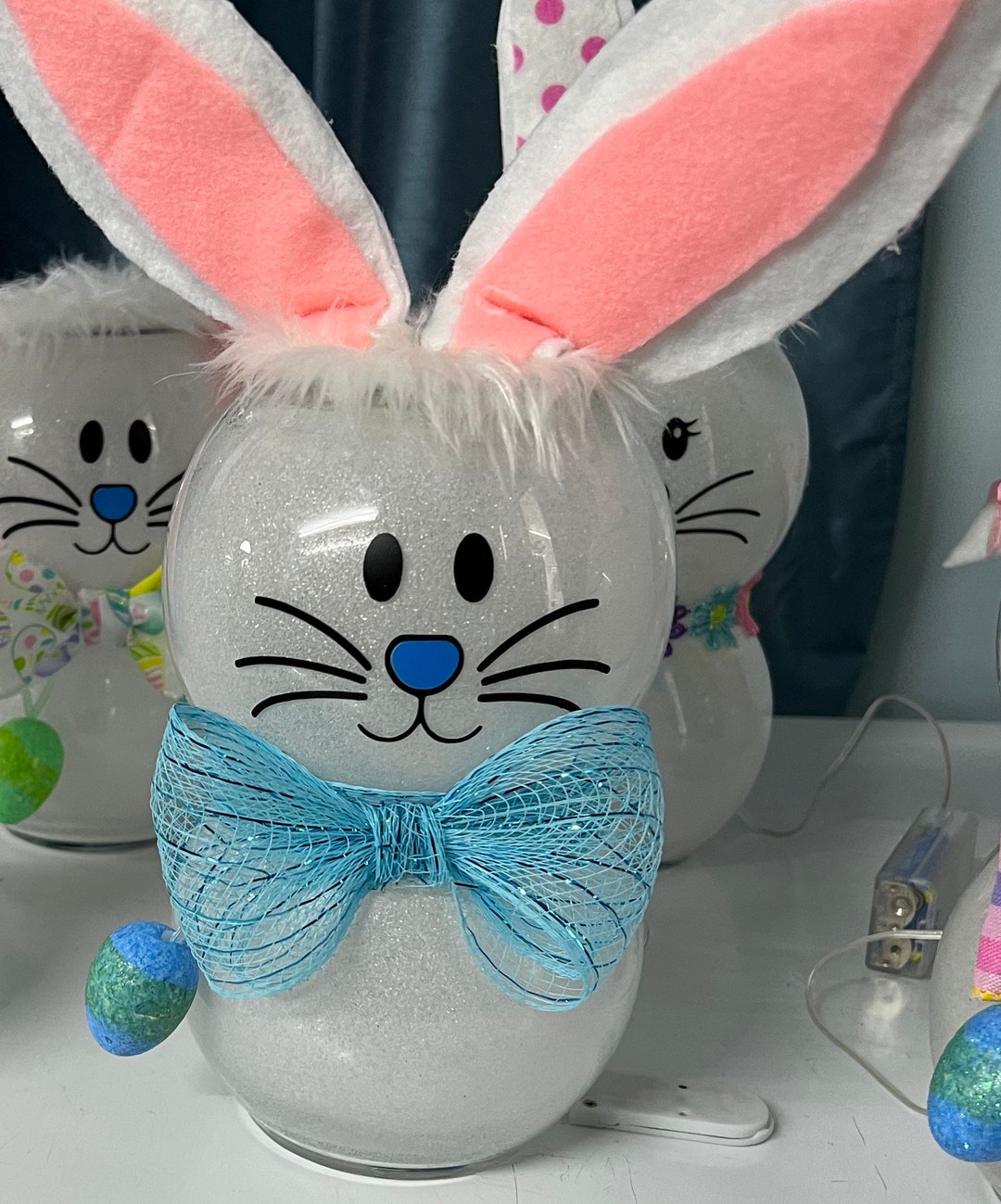 LIGHT UP Easter Bunny Lamp Just in Time for Easter. Etsy