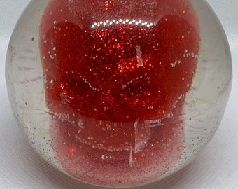 3" Clear W/Red Skull Shifter Knob,