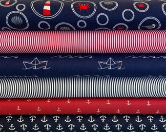 Maritime fabric package red-blue-white