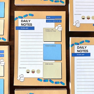 Pills Daily Notes and To Do Tear Off Notepad with Daily Goals, Gratitude and Mood | 4.5 X 6.5 inches