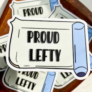 Pharmacy Proud Lefty Counting Tray Sticker | 3 in. by 2.18 in. Pharmacy Technician Pharmacist Pharmacy Intern Gift  Dishwasher Safe Sticker