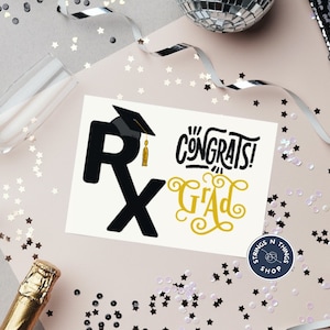 Pharmacie Graduation Félicitations Grad Carte de vœux imprimable | Diplôme de pharmacien | PharmD RPH Grad Party Téléchargement instantané imprimable