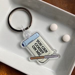 Pharmacy You Can Count on Me Acrylic Keychain | 1.65 in. by 1.22 in. Pharmacy Technician Pharmacist Pharmacy Intern Gift