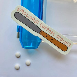 Short Emotional Support Spatula | 3.89&quot; x 1&quot; | Pharmacy Technician Pharmacist Pharmacy Intern | Funny Pharmacy Sticker