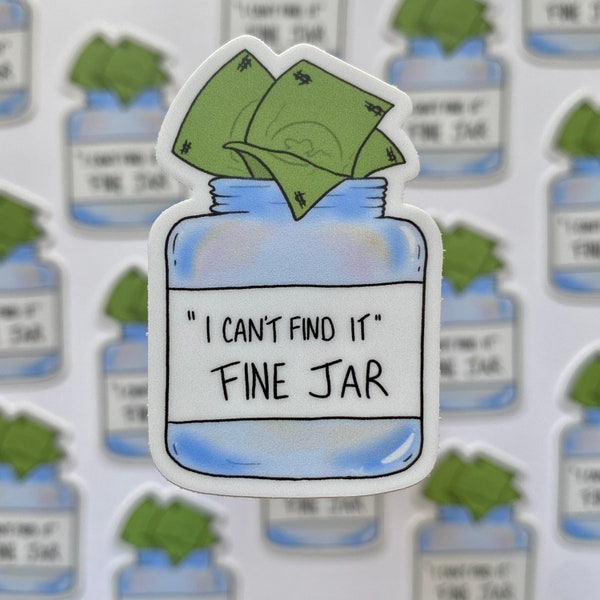 Funny "I Can't Find It" Fine Jar Sticker - Pharmacy Mom Gift (2" x 1.28")