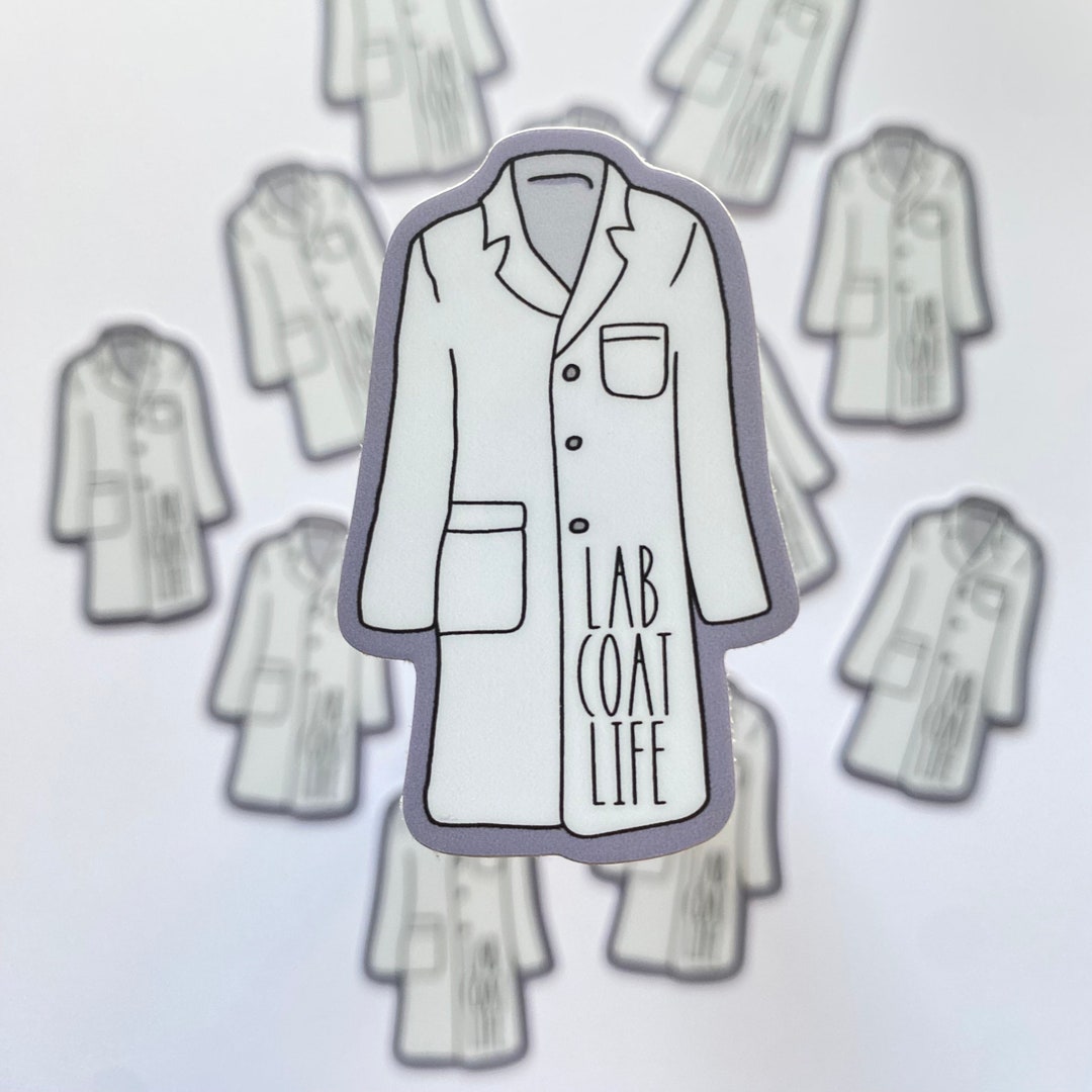 Lab Coat Life Sticker 2 X 1.27 Pharmacy Etsy