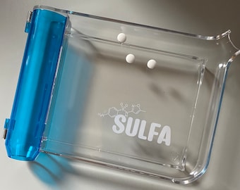 Sulfa Tray Sticker: Pharmacy Counting Tray Front Adhesive (3" x 1.41")