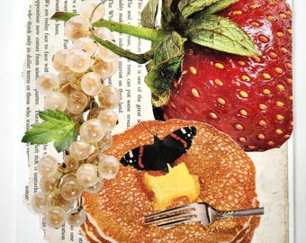 Brunch con farfalle, collage 8x10 su carta