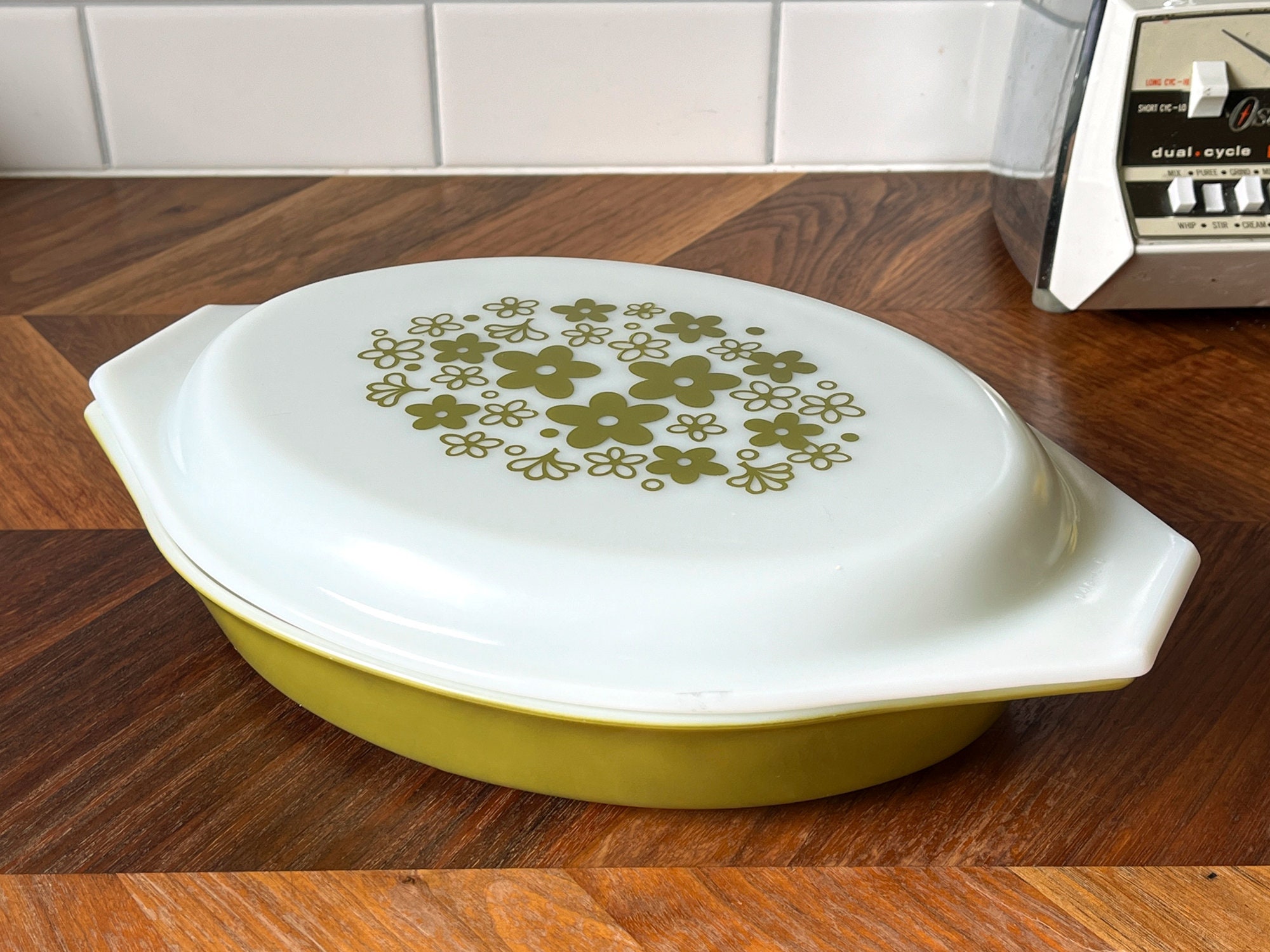 ヴィンテージ パイレックス スプリング ブロッサム 分割キャセロール