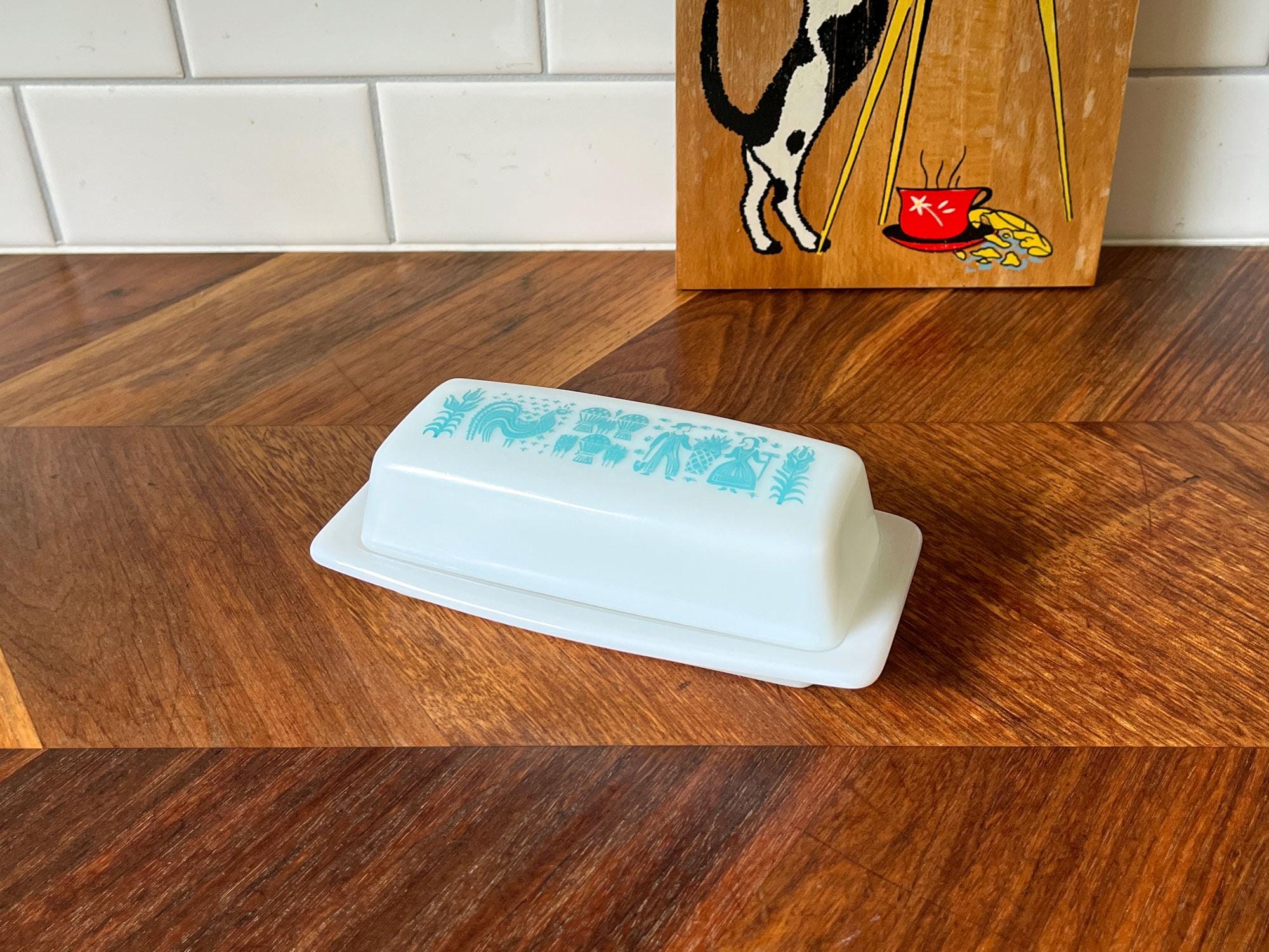 Vintage Pyrex Butterprint Amish Butter Dish - Etsy