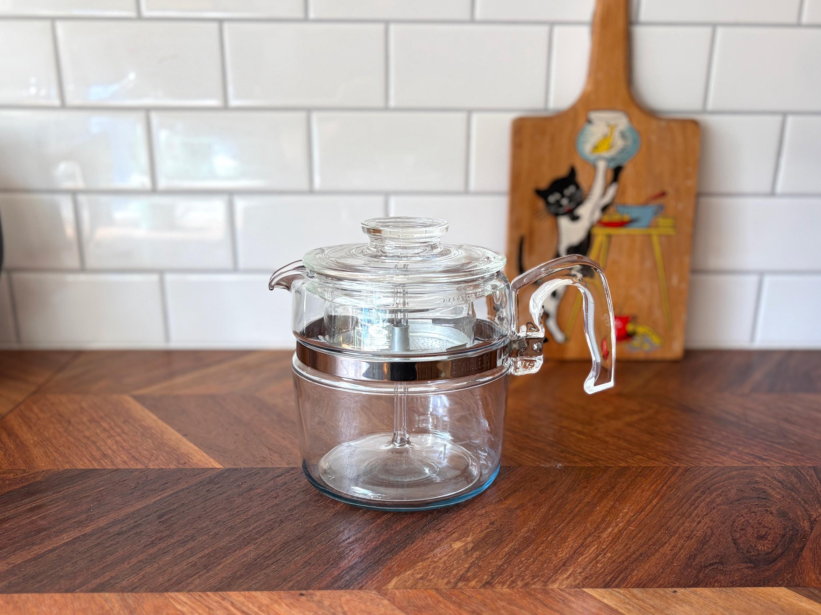 Vintage Pyrex Coffee Glass Percolator - Etsy