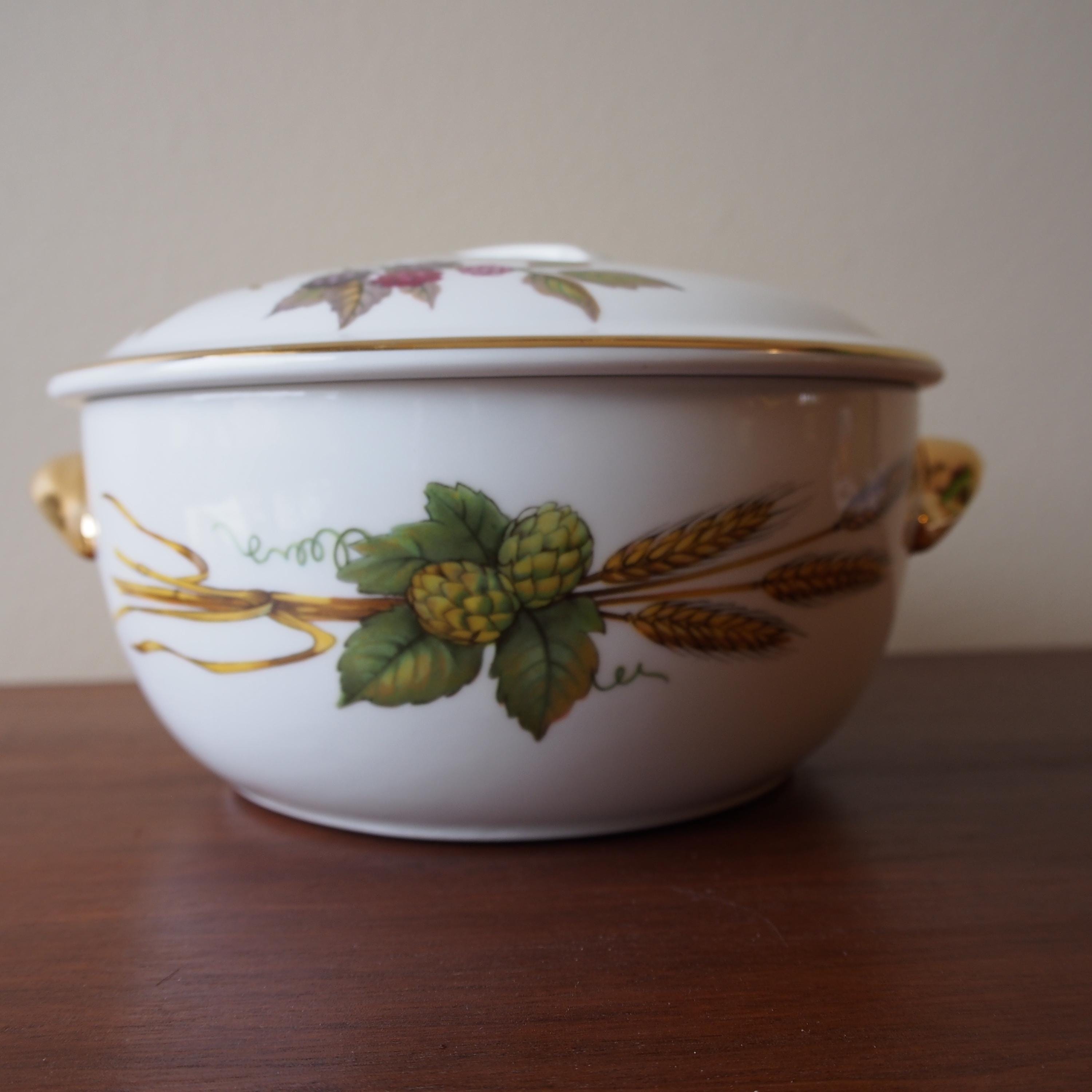 ロイヤルウースター　キャセロール　イブシャム　ヴィンテージ　蓋付き ヴィンテージ ロイヤルウースター イヴシャム 蓋付きキャセロール/皿