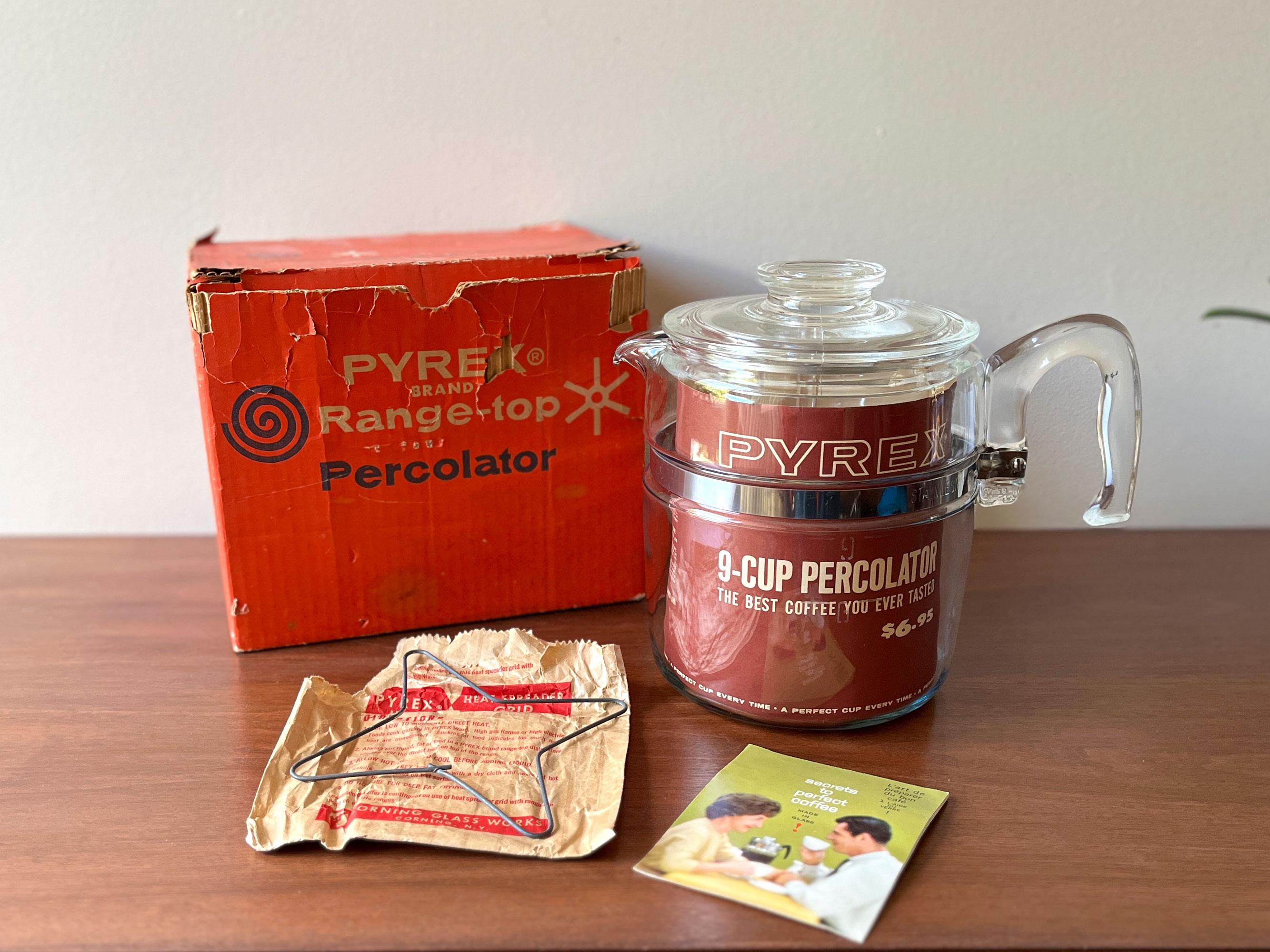 ヴィンテージ パイレックス フレームウェア 9カップ パーコレーター